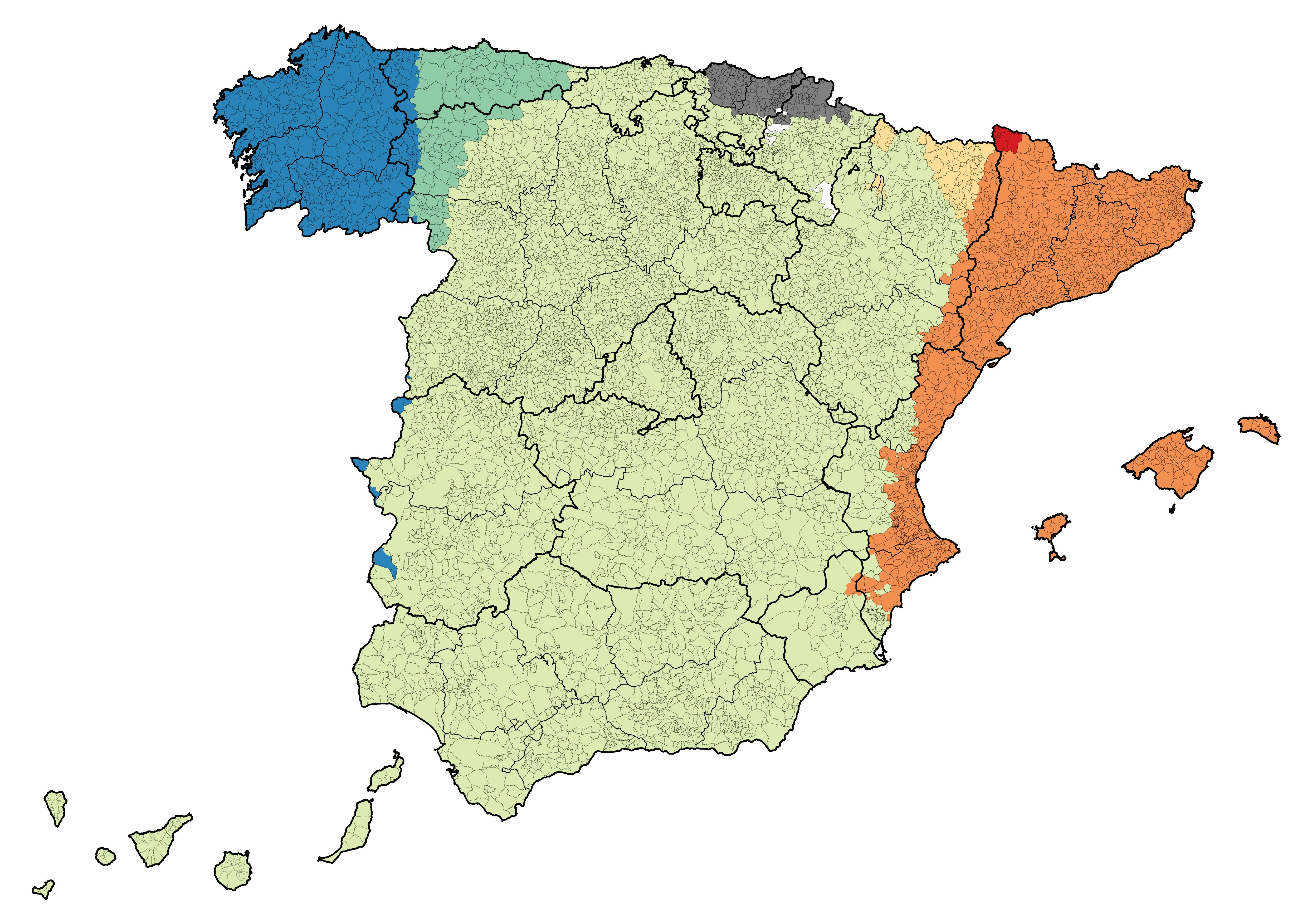 Illustrated map of Spain