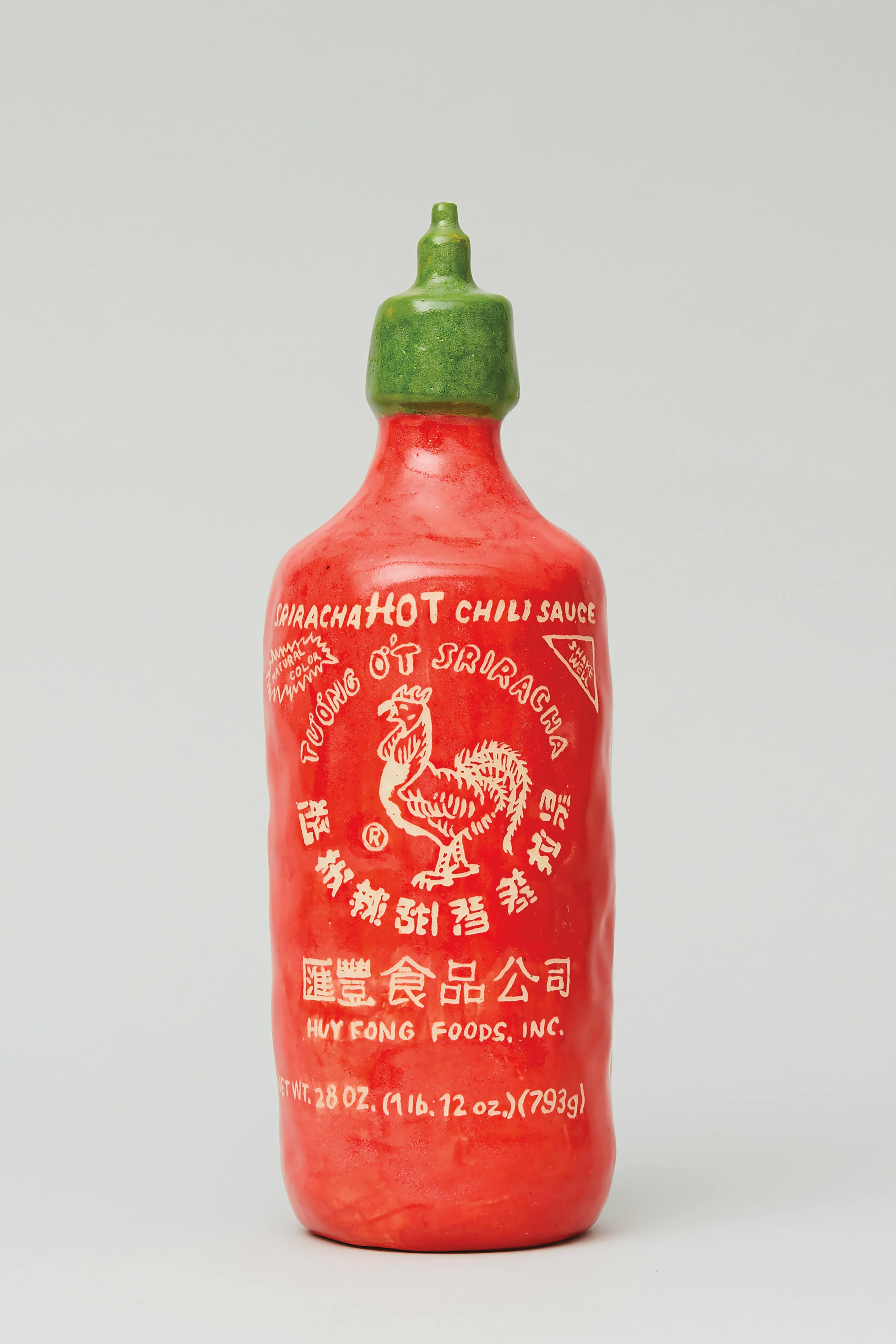 Ceramic replica of Huy Fong Foods Sriracha