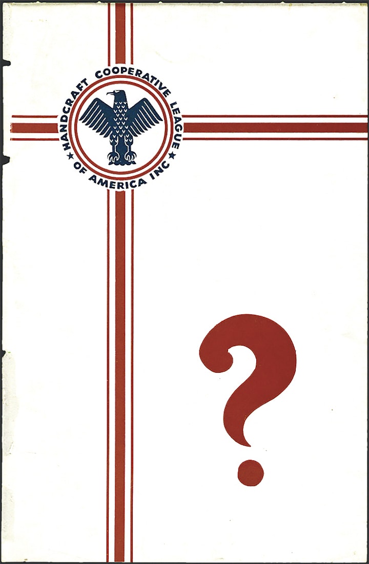1941 cover of the first newsletter fo the Handcraft Cooperative League of America