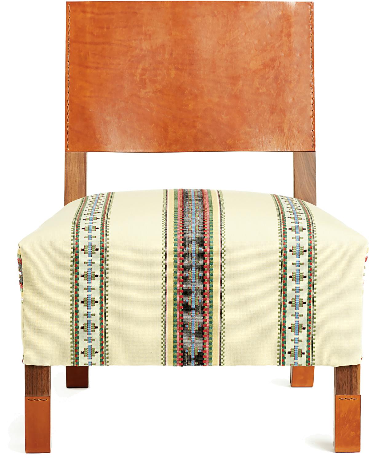 handmade chair featuring traditional upholstery techniques