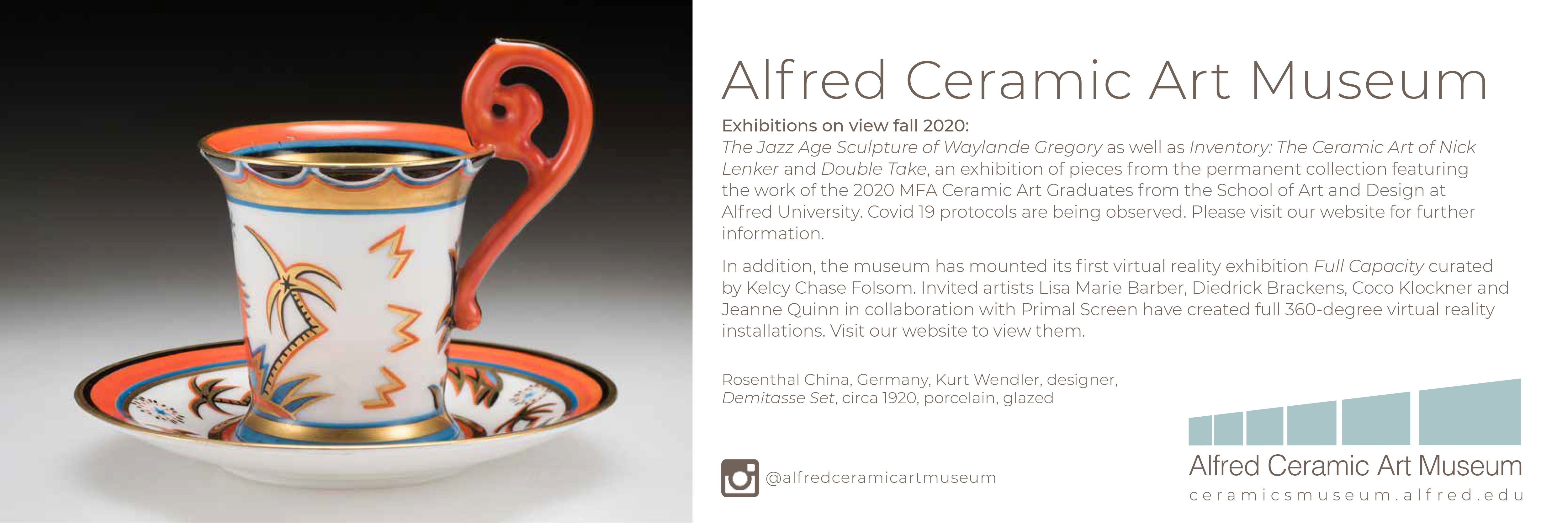 Ad from Alfred Ceramic Art Museum