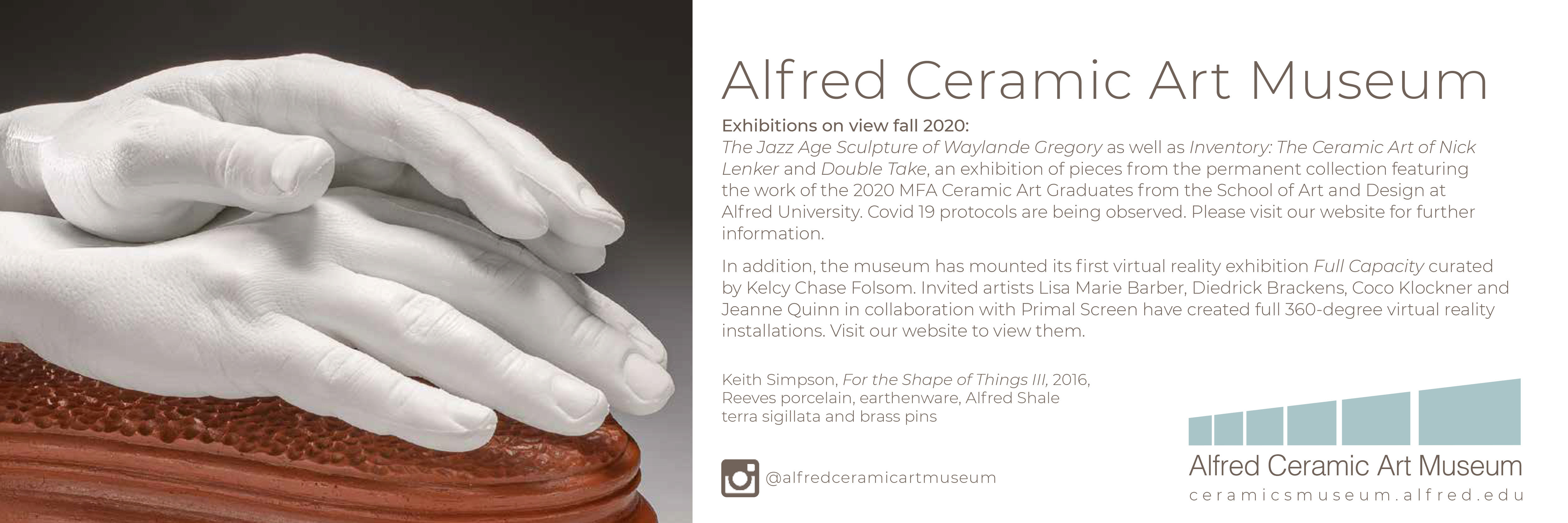 Ad from Alfred Ceramic Art Museum
