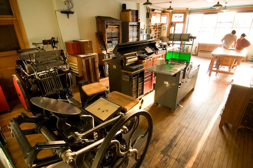 The Interior of The Nomadic Press