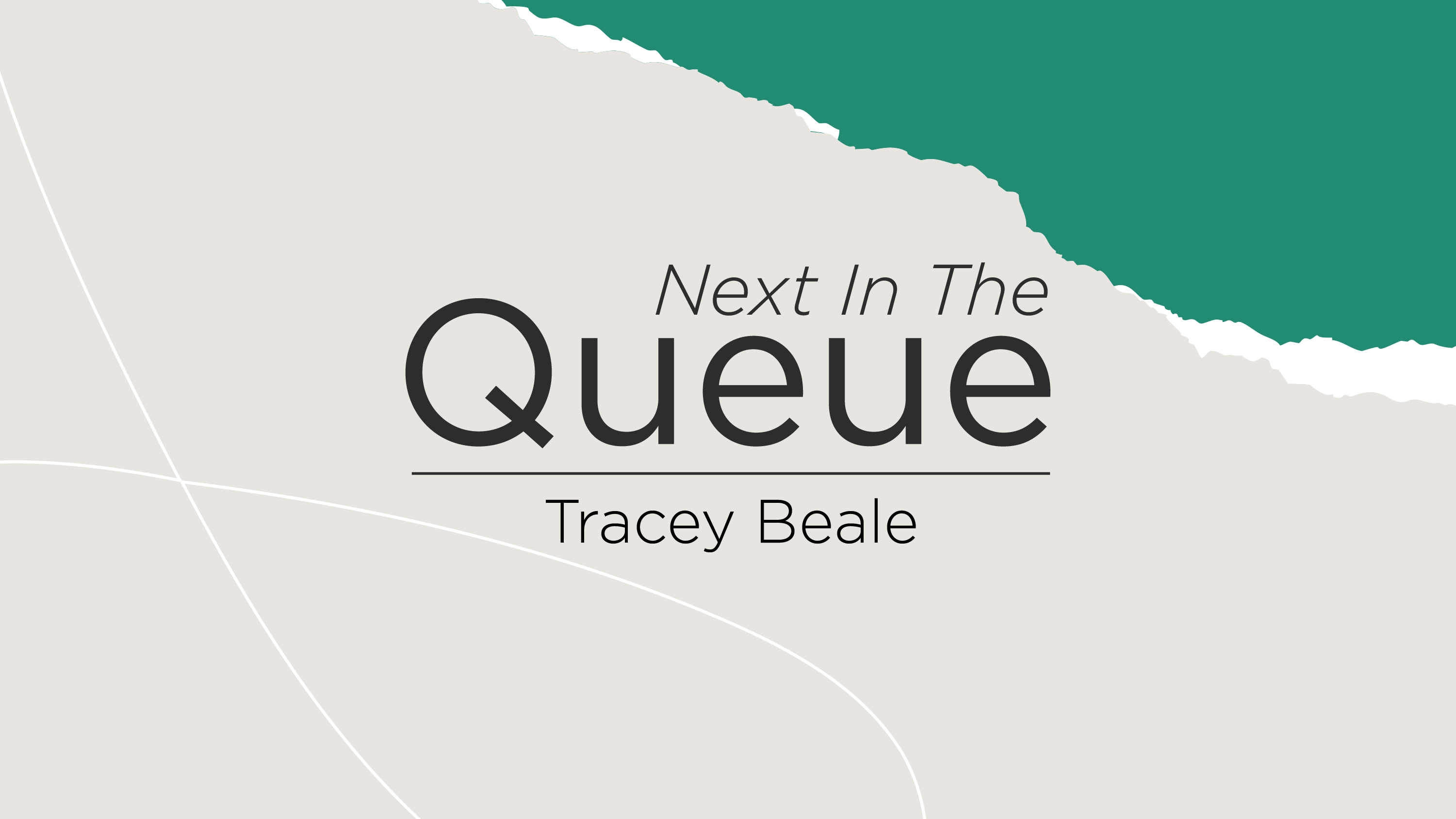 blog post cover graphic for The Queue featuring Tracey Beale