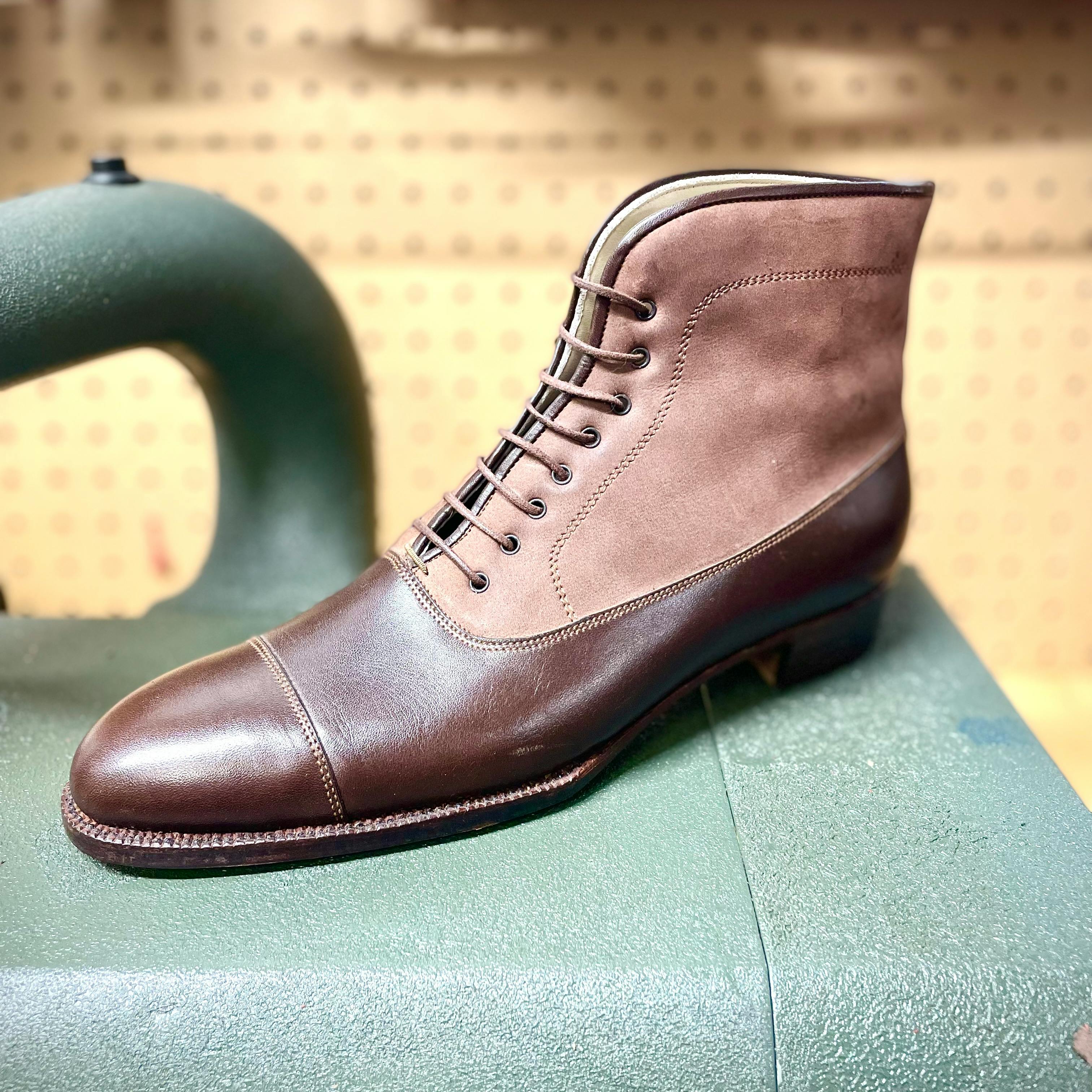 handmade brown oxford ankle boot made by Amara Hark Weber