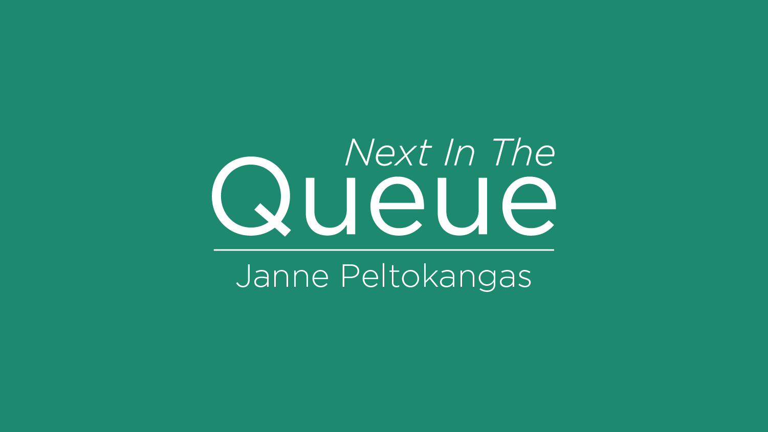 blog post cover graphic for the queue featuring janne peltokangas