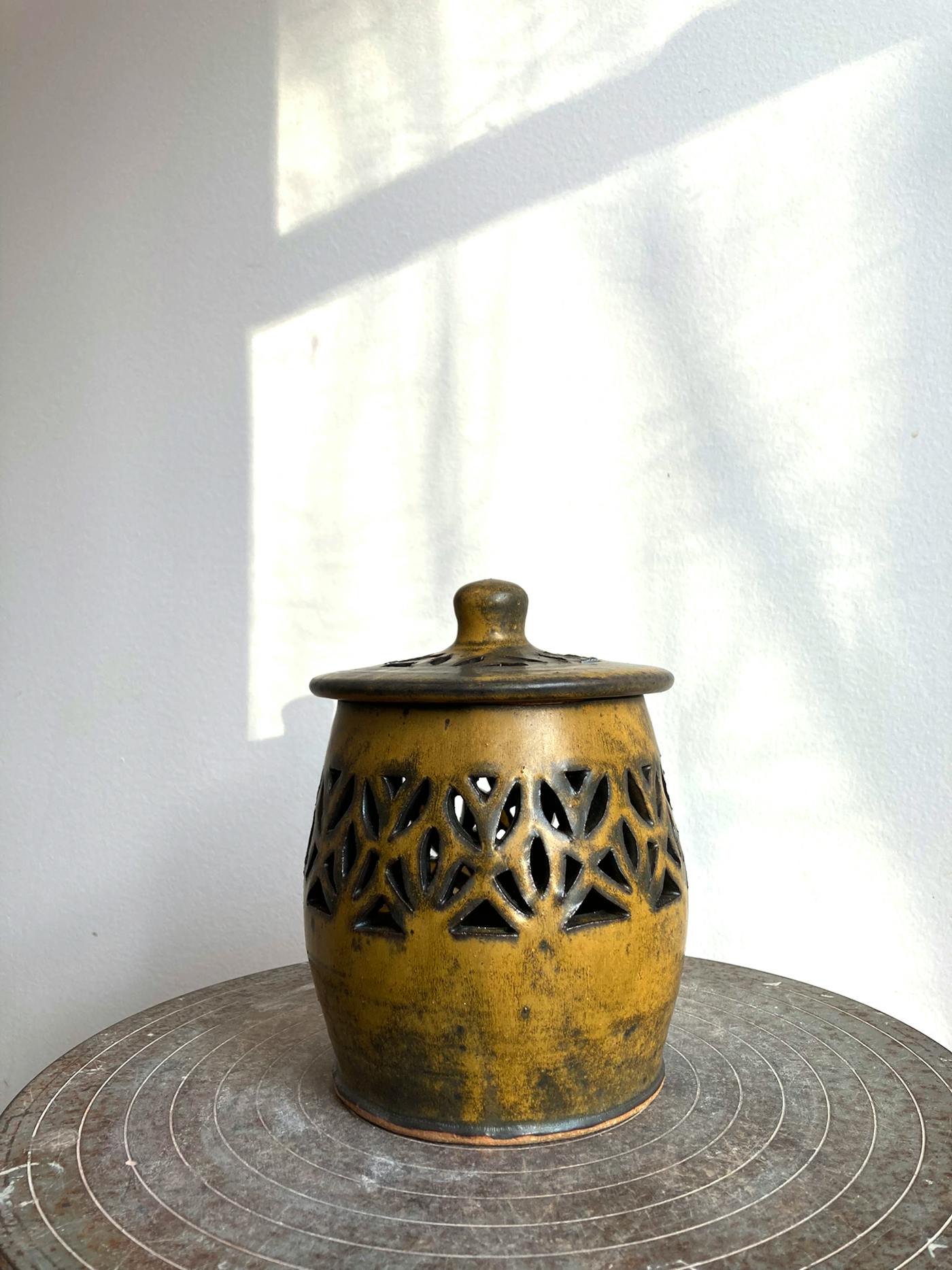 Ceramic garlic pot by Alana Cuellar